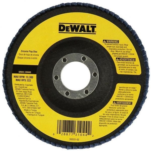 DEWALT BRUSNI DISK OD CIRKONIJUM OKSIDA 115MM GRANULACIJA 36 UGAONI DT3255