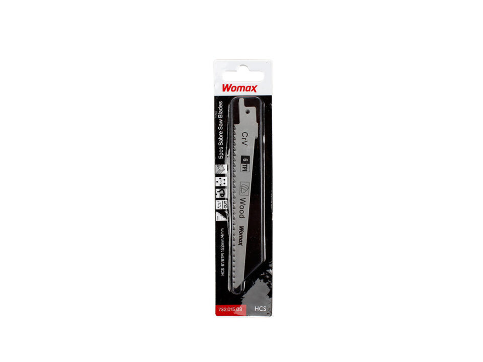 LIST TESTERE ZA UN.TEST. 150MM ZA DRVO SET 5 KOM WOMAX 73201503