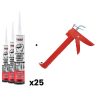 AKRILNI SILIKON 280ML BEOROL X 25KOM + PIŠTOLJ ZA SILIKON GRATIS