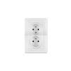 BELA DVOPOLNA PRIKLJUČNICA DUPLA 16A 250V