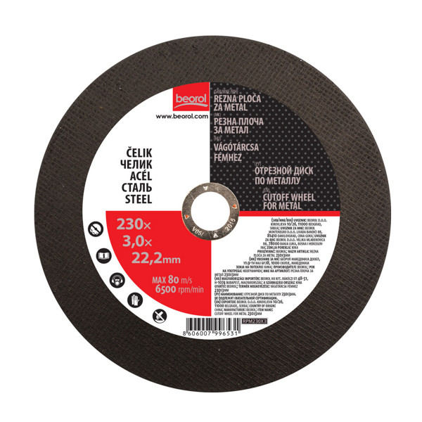 REZNA PLOCA METAL 230X3 BEOROL