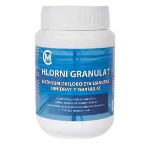 Hlorni granulat u pakovanju od 500g za šok tretman i dezinfekciju Plana Promet Velika Plana