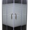 TUŠ PARAVAN 90X90 6MM HROM SA BELIM LINIJAMA