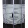 TUŠ PARAVAN R90 6MM HROM SA BELIM LINIJAMA